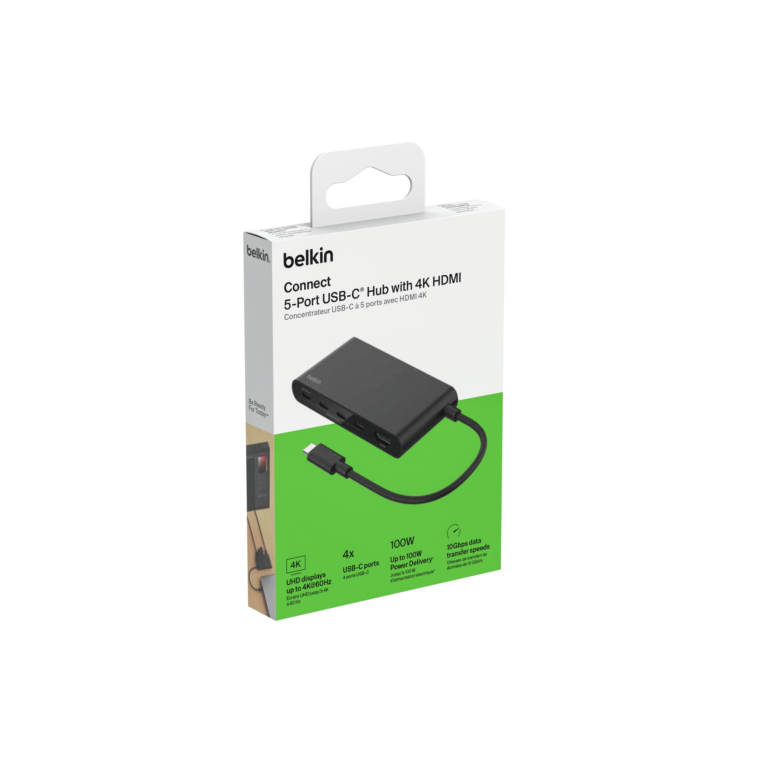 Amazon.co.jp: Belkin Connect USB-C ハブ 5-in-1 最大100W 高速データ
